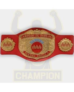AAA World Mixed Tag Team Championship Belt Women Campeon Lady Maravilla Villano III