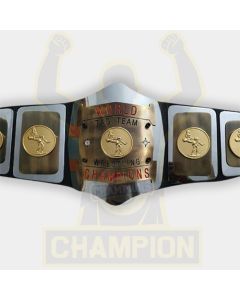 American Wrestling World Tag Team Championship Belt United States Old Condition