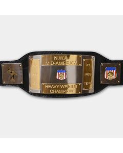 NWA Mid America Heavyweight Champion Dual Plated Title Belt NEW