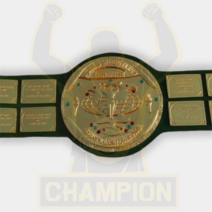 3D Big Green Champion Belt World Wrestling Fedration Hulk Hogan Shiekh Bob