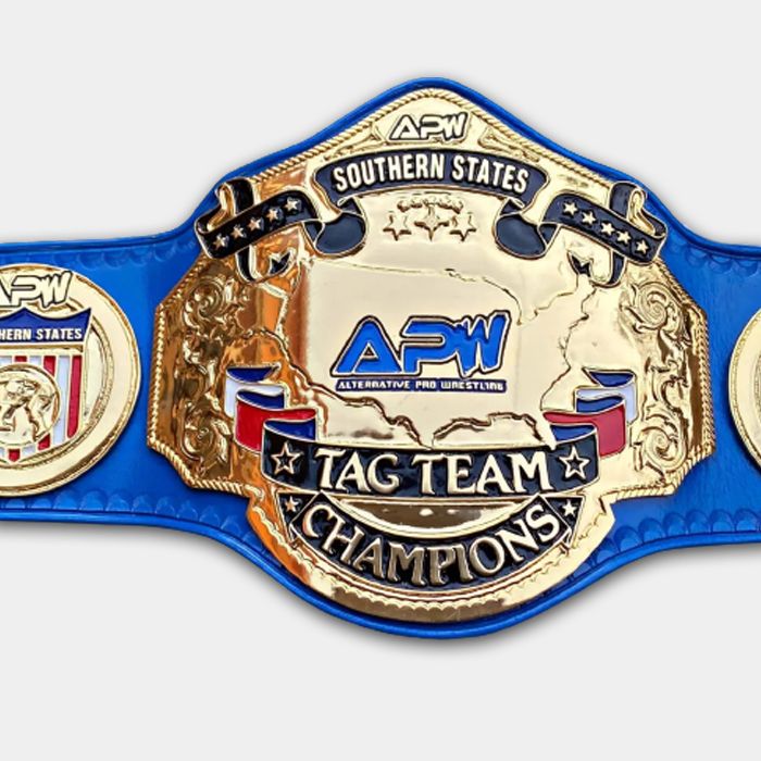 APW Customized Tag Team Championship Title Belt