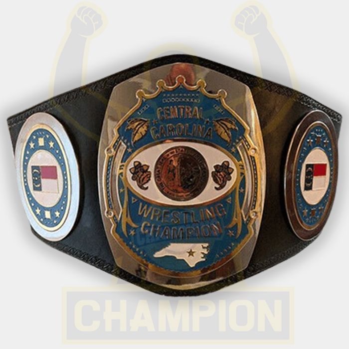Central Carolina Heavyweight Wrestling Champion Belt Great Seal State 
