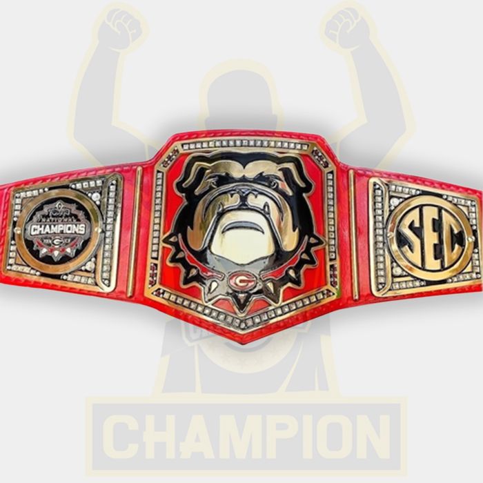 Georgia Bulldog National Customized Championship Title Belt 
