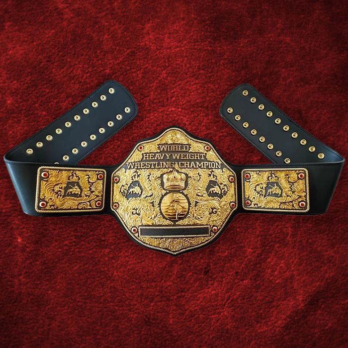 Gunmetal Big Gold World Heavyweight Championship Belt Special