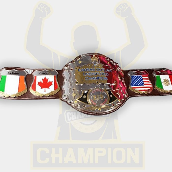 Kansas Outlaw Undisputed Wrestling Championship Title Belt
