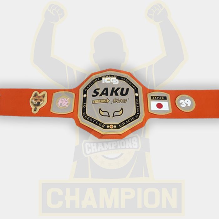 Kazushi Sakuraba Sugi IQ Wrestling Gracie Hunter Championship Belt Saku KDream Japan