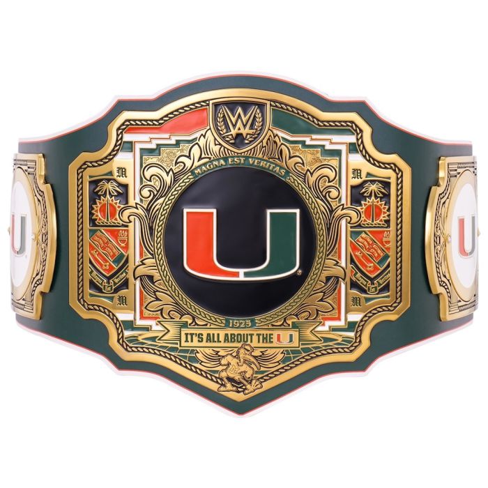 Miami Hurricanes Legacy Title Belt
