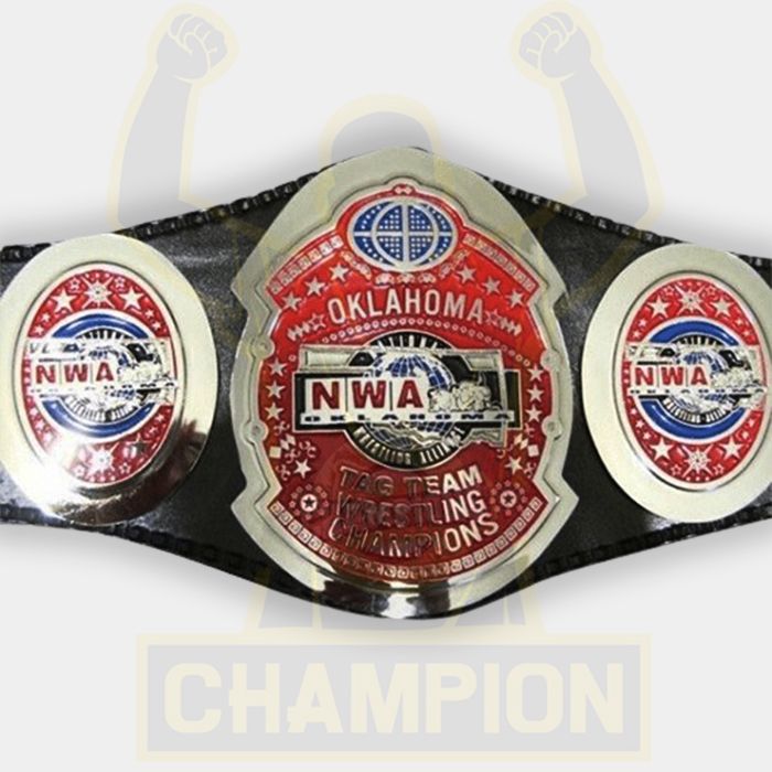NWA Oklahoma Tag Team Wrestling Championship Belt Old Heavyweight Championship Belt