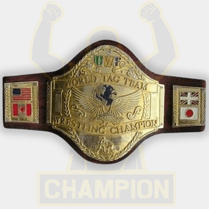 UWF Universal Wrestling Federation World Tag Team Championship Belt Mike George Bob.