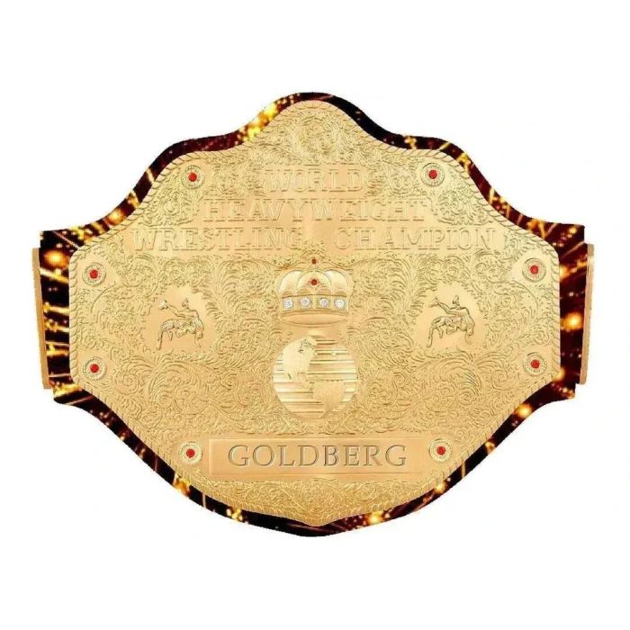 WCW Goldberg Big Gold Signature Series Heavyweight Wrestling Belt